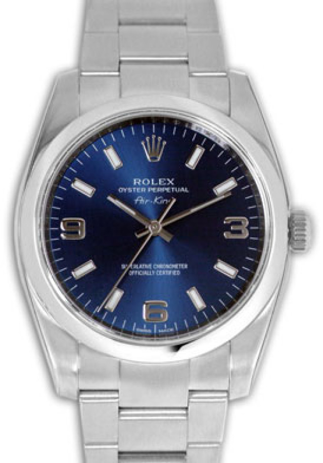 Blue Rolex Air King 114200 Steel Year 2012